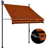 Image de vidaXL Auvent manuel rétractable avec LED 150 cm Orange et marron