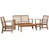 Image de vidaXL Salon de jardin 4 pcs Bois d'acacia solide
