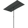 Image de vidaXL Parasol de Jardin avec Mât en Aluminium, Pare-Soleil de Patio, Abri de Soleil, Parasol de Terrasse Extérieur, 180x110 cm Anthracite