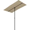 Image de vidaXL Parasol de jardin avec mât en aluminium 180x110 cm taupe