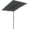 Image de vidaXL Parasol de Jardin avec Mât en Aluminium, Pare-Soleil de Patio, Abri de Soleil, Parasol de Terrasse Extérieur, 2x1,5 m Anthracite