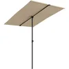 Image de Parasol de jardin avec mât en aluminium 2x1,5 m Taupe