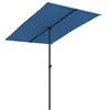 Image de Parasol de jardin avec mât en aluminium 2x1,5 m Bleu azuré