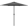 Image de vidaXL Parasol de jardin et mât en aluminium 270x246 cm Anthracite