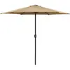Image de vidaXL Parasol de jardin et mât en aluminium 270x246 cm Taupe