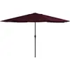 Image de vidaXL Parasol de jardin avec mât en métal 390 cm rouge bordeaux