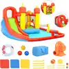 Image de Happy Hop Château gonflable avec toboggan et piscine 410x385x220cm PVC