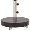 Image de vidaXL Socle de Parasol Base de Parasol Pied de Parasol de Jardin Support de Parasol Accessoire de Parasol Extérieur Granite 30 kg Rond Noir