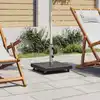 Image de vidaXL Socle de parasol Granite 30 kg Carré Noir
