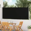 Image de vidaXL Auvent latéral rétractable de patio 120x500 cm Noir