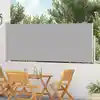 Image de vidaXL Auvent latéral rétractable de patio 120x500 cm Gris
