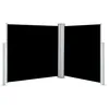 Image de vidaXL Auvent Latéral Rétractable Store Latéral Brise-Vue Abri Soleil Jardin Terrasse Balcon Exterieur Résistant aux UV Noir 120x600 cm