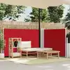 Image de vidaXL Auvent latéral rétractable Rouge 120 x 600 cm