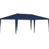 Image de vidaXL Tente de Réception Tonnelle de Patio Chapiteau de Jardin Pavillon d'Extérieur Belvédère de Terrasse Voyages de Camping 4x6 m Bleu