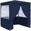 Image de vidaXL Tente de réception avec parois latérales 2x2 m Bleu 90 g/m²