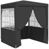Image de vidaXL Tente de réception et parois latérales 2x2 m Anthracite 90 g/m²