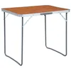 Image de Table pliable de camping avec cadre en métal 80x60 cm