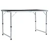 Image de Table pliable de camping Gris Aluminium 120x60 cm