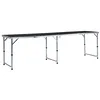Image de vidaXL Table Pliable de Camping Table de Jardin Table de Patio Table de Pique-Nique Table de Cuisine Table d'Extérieur Gris Aluminium 240x60 cm