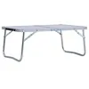 Image de vidaXL Table Pliable de Camping Table Pliable de Jardin Table de Randonnée Table de Pique-Nique Table d'Exterieur Blanc Aluminium 60x40 cm