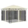 Image de vidaXL Belvédère avec moustiquaire 3x3x2,73 m Crème 180 g/m²
