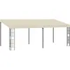 Image de vidaXL Belvédère mural 3x6 m Crème Tissu