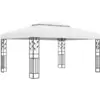 Image de vidaXL Tonnelle avec double toit 3x4 m Blanc