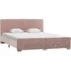 Image de vidaXL Cadre de lit sans matelas Rose Velours 160x200 cm