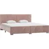Image de vidaXL Cadre de lit sans matelas Rose Velours 180x200 cm