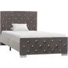 Image de vidaXL Cadre de lit sans matelas Gris Velours 90x200 cm