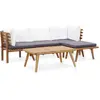 Image de vidaXL Salon de jardin 5 pcs bois d'acacia solide