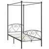 Image de vidaXL Cadre de lit à baldaquin sans Matelas Gris métal 100x200 cm
