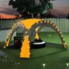 Image de vidaXL Tente de réception avec LED et 4 parois 3,6x3,6x2,3 m Jaune