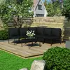 Image de vidaXL Salon de jardin 6 pcs avec coussins Noir PVC