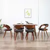 Image de vidaXL Chaises à manger lot de 6 gris foncé bois courbé et tissu