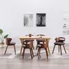 Image de vidaXL Chaises à manger lot de 6 gris foncé bois courbé et tissu