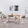 Image de vidaXL Chaises à manger lot de 4 noir bois courbé et similicuir