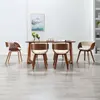 Image de vidaXL Chaises à manger lot de 6 crème bois courbé et similicuir