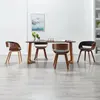 Image de vidaXL Chaises à manger lot de 4 gris bois courbé et tissu