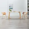 Image de vidaXL Chaises à manger lot de 2 crème bois courbé et similicuir