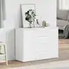 Image de vidaXL Buffet Blanc 88x30x65 cm Bois d'ingénierie