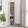 Image de vidaXL Bibliothèque à 5 niveaux Gris béton 40x24x175cm Bois ingénierie
