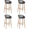 Image de vidaXL Chaises de bar lot de 4 gris