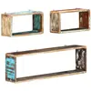 Image de vidaXL Ensemble d'étagère cube 3 pcs Bois solide de récupération