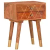 Image de vidaXL Table de Chevet Table de Nuit Armoire de Chevet avec 2 Tiroirs Chambre à Coucher Maison Intérieur 43x30x58 cm Bois de Manguier Massif