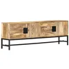 Image de vidaXL Meuble TV Armoire Basse avec 4 Porte Meuble Divertissement Salon Salle de Séjour Maison Intérieur 140x30x50 cm Bois de Manguier Massif