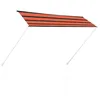 Image de vidaXL Auvent Rétractable Store de Terrasse Auvent de Balcon Jardin Extérieur Résistant aux UV Ombrage des Fenêtres 300x150 cm Orange et Marron