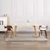 Image de vidaXL Chaises à manger lot de 2 bois courbé et similicuir