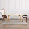Image de vidaXL Chaises à manger lot de 2 bois courbé et tissu gris
