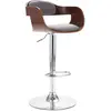 Image de vidaXL Tabouret de bar Contreplaqué et tissu gris